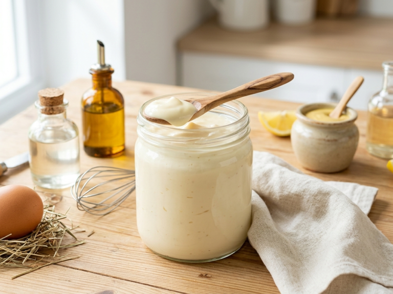 Homemade Coconut Oil and Olive Oil Mayonnaise