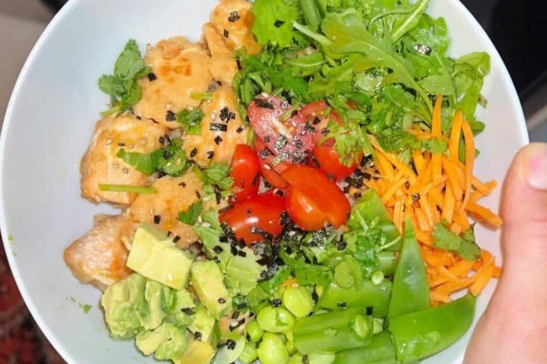 Asian Inspired Salmon Bowl
