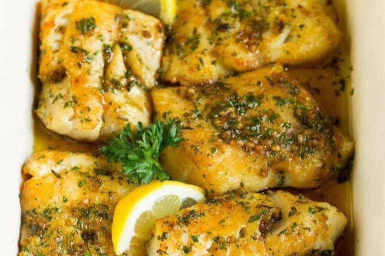 Baked Cod with Lemon and Garlic