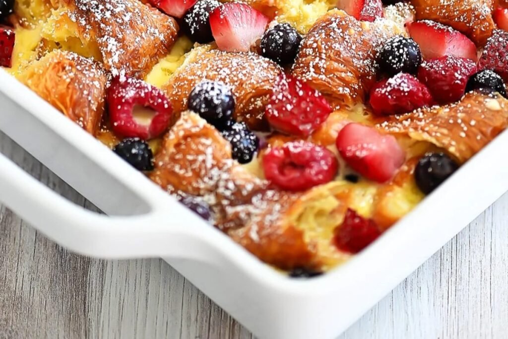 Berry Croissant Casserole Brunch Bake