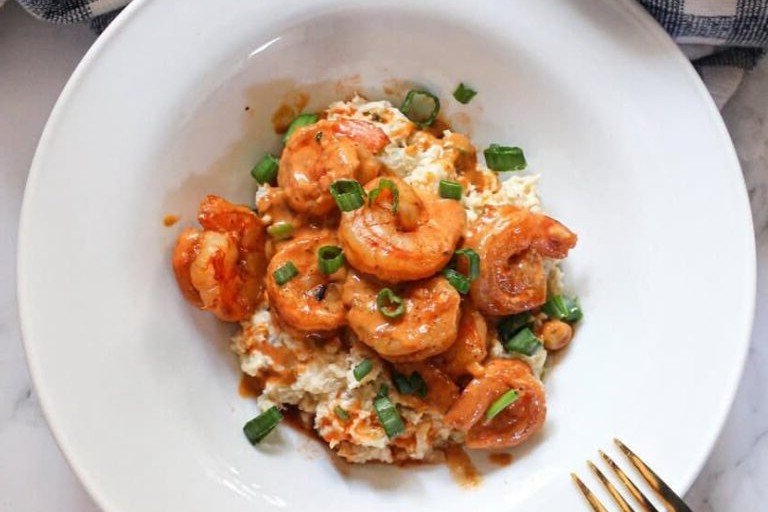 Cajun Shrimp Cauliflower Grits