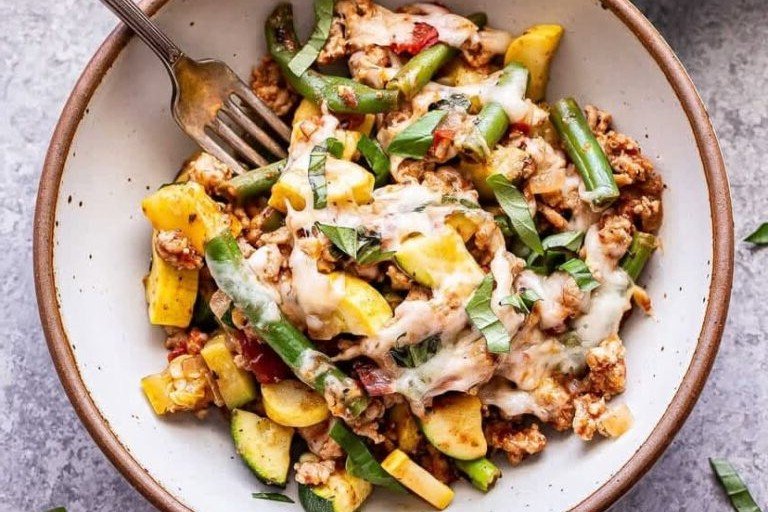 Colorful Turkey Vegetable Skillet