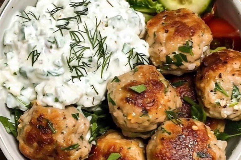 Greek Lamb Meatballs with Tzatziki Sauce