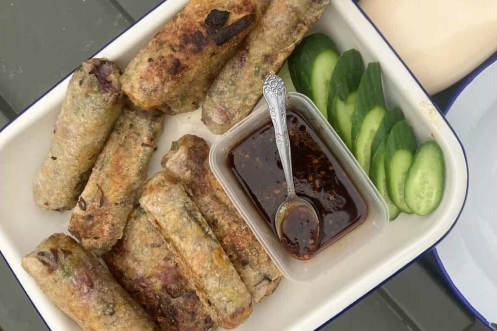 Ground Beef Rice Paper Rolls