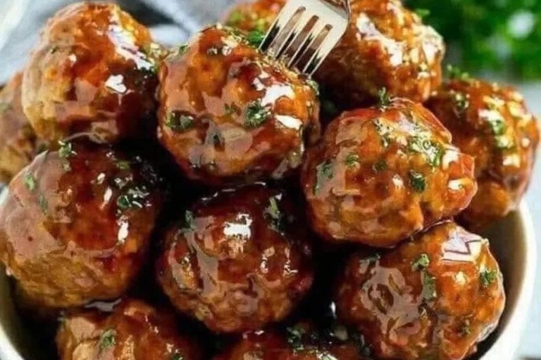 Honey Garlic Glazed Meatballs