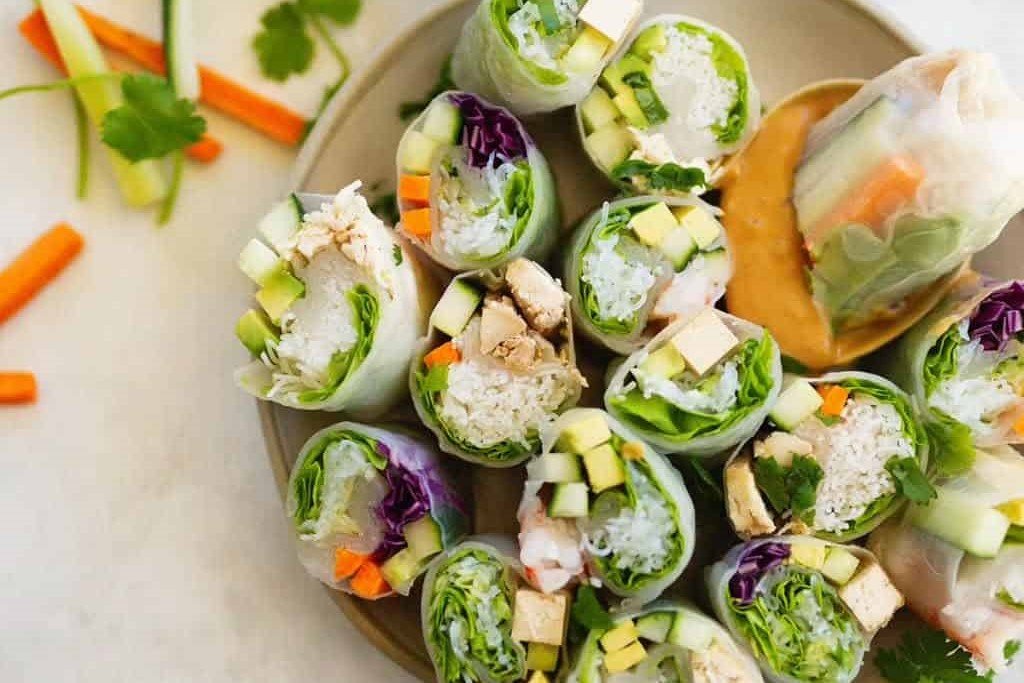 Low Calorie Rice Paper Rolls