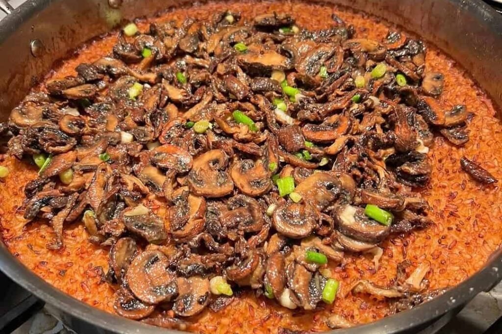 One Pot Mushroom Rice with Miso Sauce