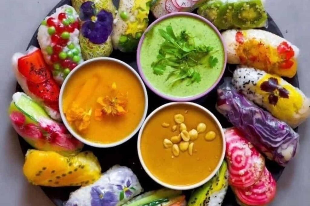 Rainbow Rice Paper Rolls