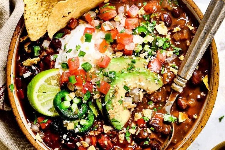 Spicy Black Bean Vegetarian Bowl