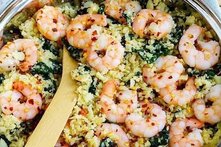 Spicy Shrimp and Cauliflower Rice Bowl