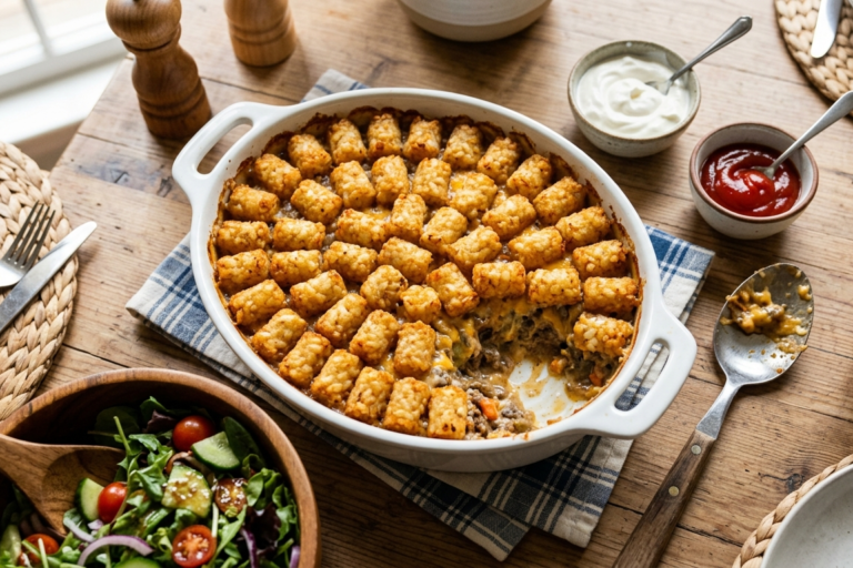 Tatertot Casserole with Beef