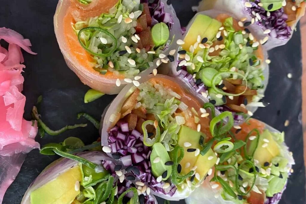 Teriyaki Chicken Rice Paper Rolls