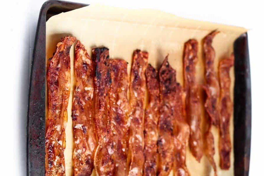 Vegan Bacon Using Rice Paper