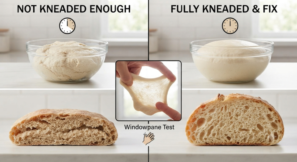 7. Not Kneading Enough