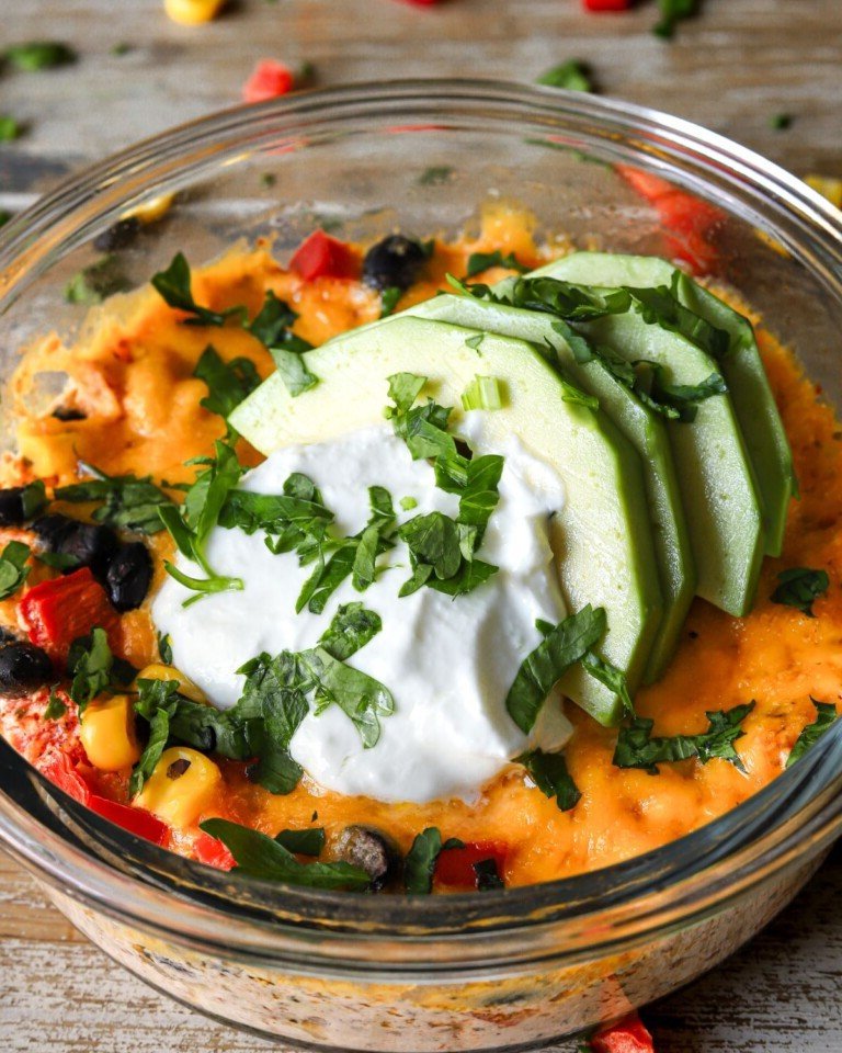 2. Cottage Cheese Chicken Enchilada Bowls