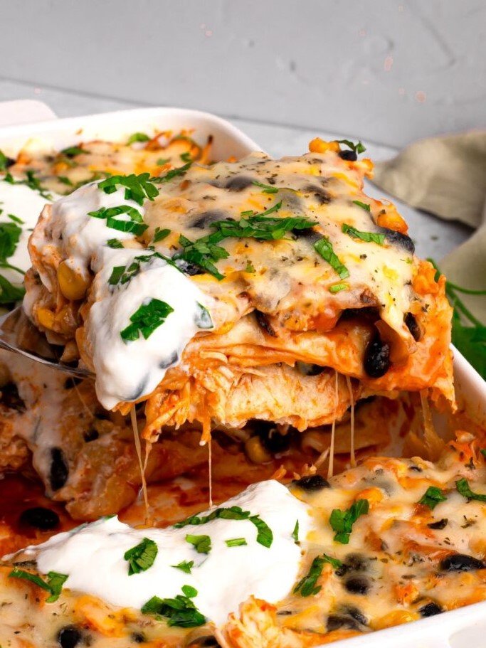 20. Chicken Enchilada Casserole