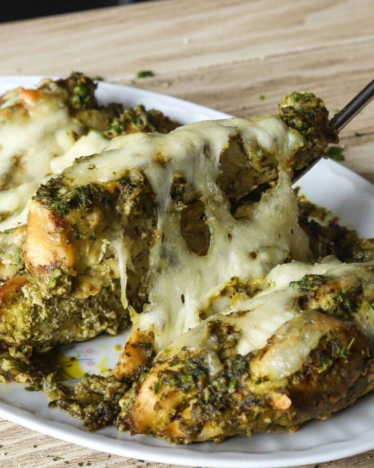 4. Lazy Pesto Chicken Bake