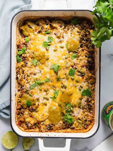6. Cheesy Turkey and Quinoa Dump Bake
