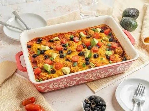 3. Dump-and-Bake Turkey Taco Casserole