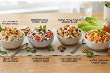 4 Easy & Delicious High Protein Chicken Salad Flavors
