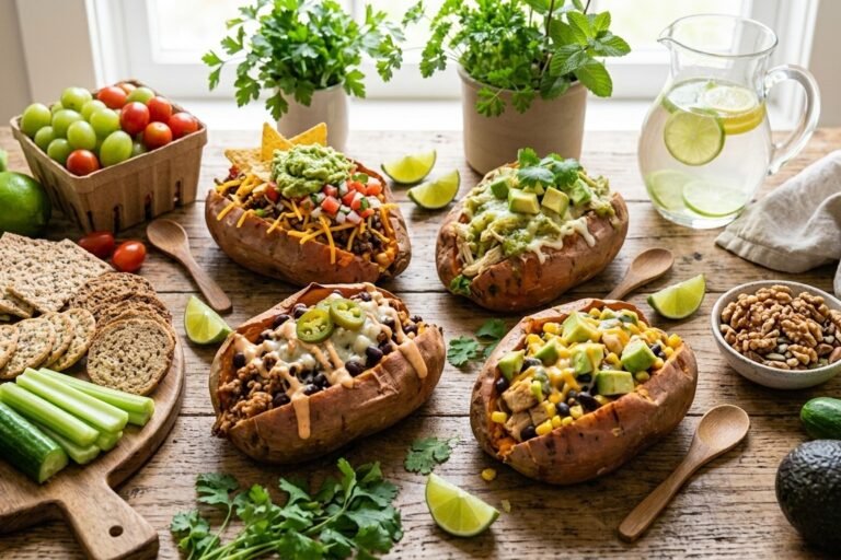 4 Easy & Delicious High Protein Stuffed Sweet Potatoes