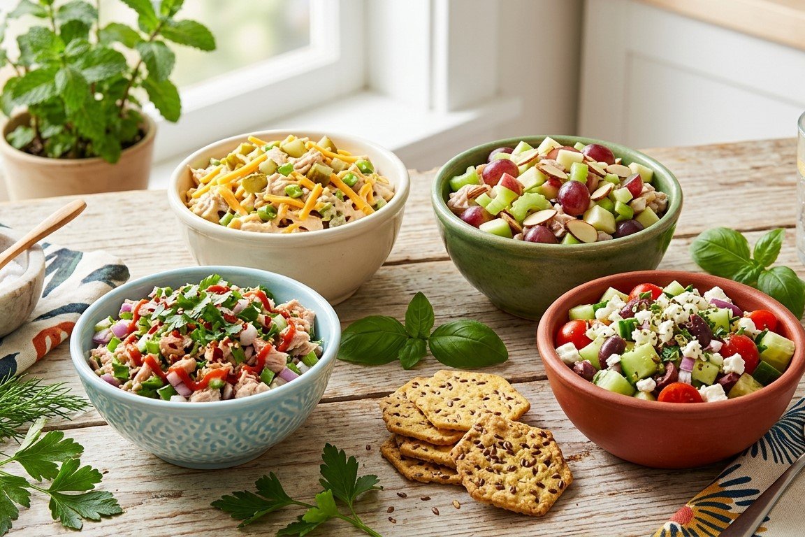 4 Easy & Delicious High Protein Tuna Salad Flavors