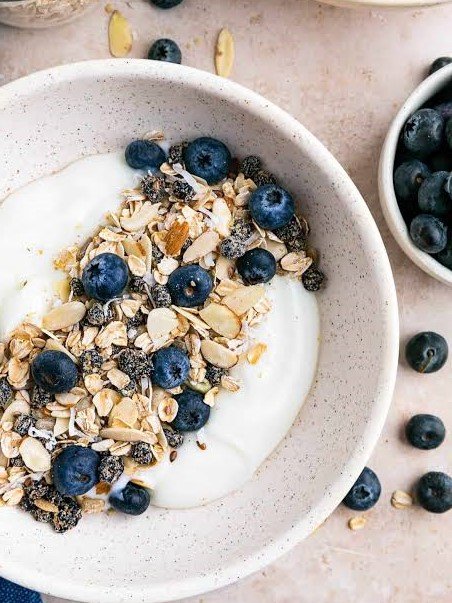 Muesli with Yogurt and Fruit (No Soak Needed)