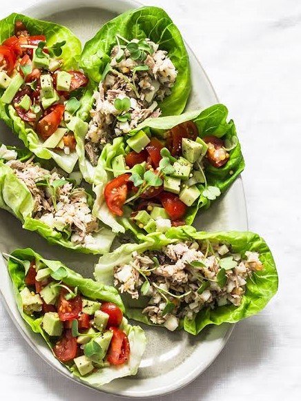 Tuna-Avocado Lettuce Boats
