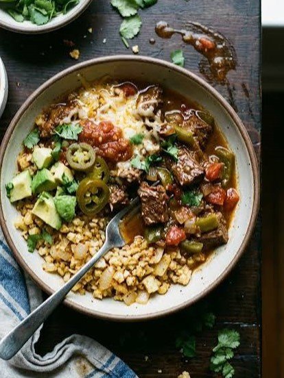 10. Beef and Cauliflower Rice Bowl