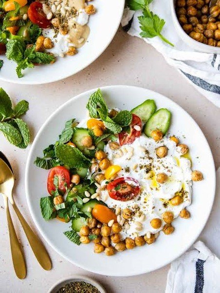 2. Savory Mediterranean Yogurt Bowl (Lunch)