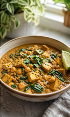 8. Dump and Simmer Lentil Chickpea Tofu Curry