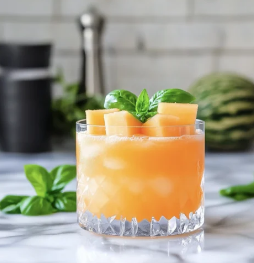 Elderflower Cantaloupe Mocktail