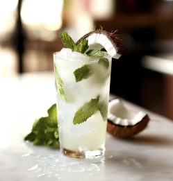 Keto Coconut Mojito Mocktail