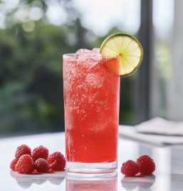 Sparkling Raspberry Limeade Mocktail