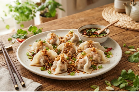 Thai Dumplings High Protein, Ready in 20 Minutes