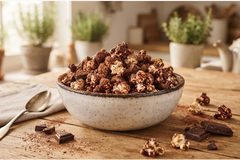 Low Calorie Chocolate Popcorn