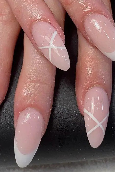 Classic Almond French with White Tips - elegant nail art idea for mature hands, women over 50
