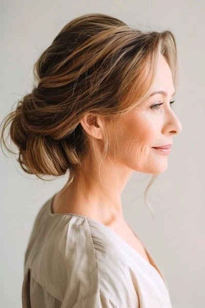 Grey Pixie with Statement Earrings - hairstyle for women over 70
