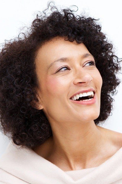51. Dark Curly Bob - wash and wear hairstyle for older women