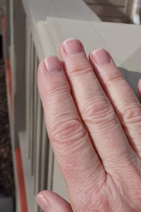 sheer natural nails for a your-nails-but-better look for older women