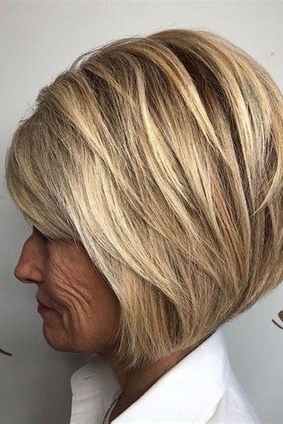Silver pixie haircut for women over 70, side view