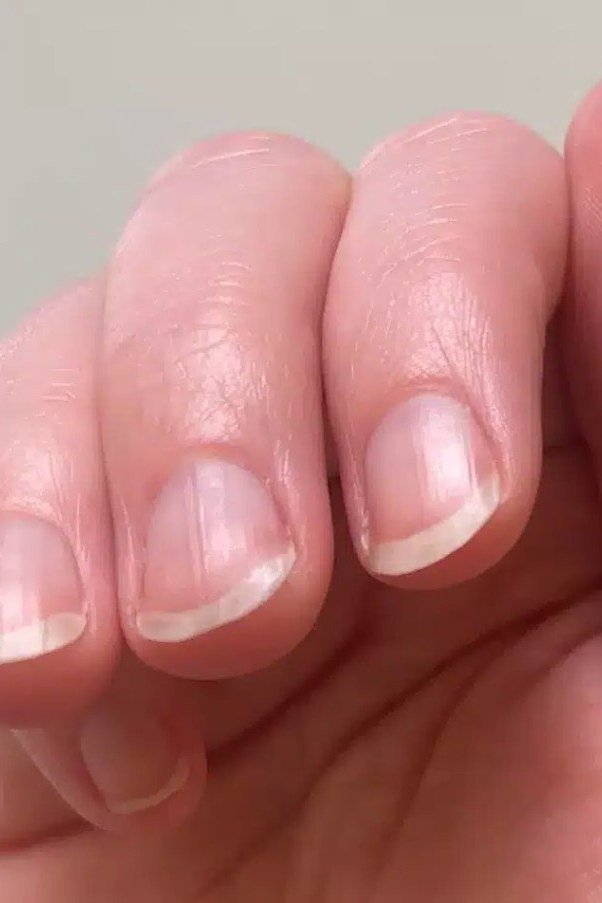 bare natural nails close up