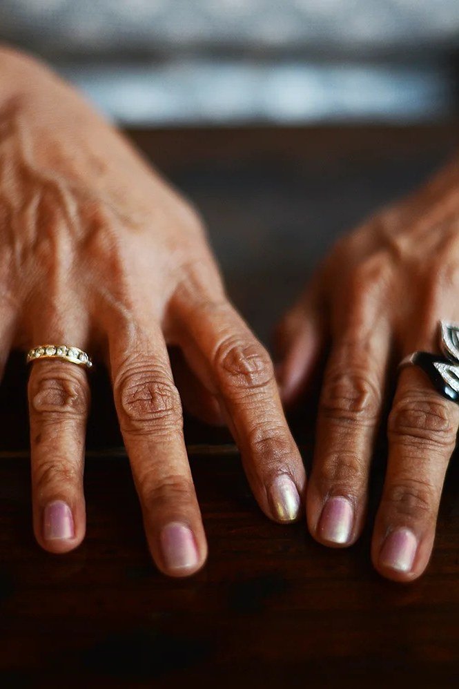 deep mauve nails for quiet sophistication for older women