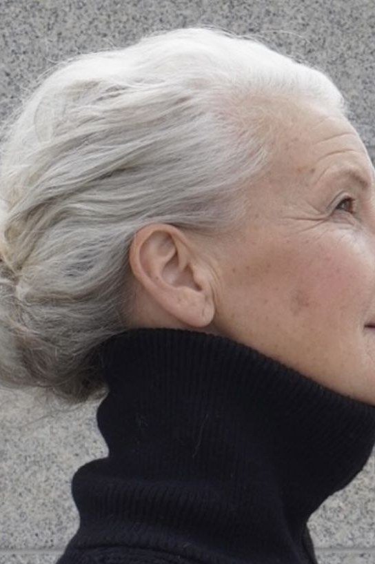 Feathered Silver Pixie - hairstyle for women over 70