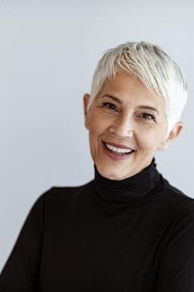Short White Crop - timeless hairstyle for women over 60