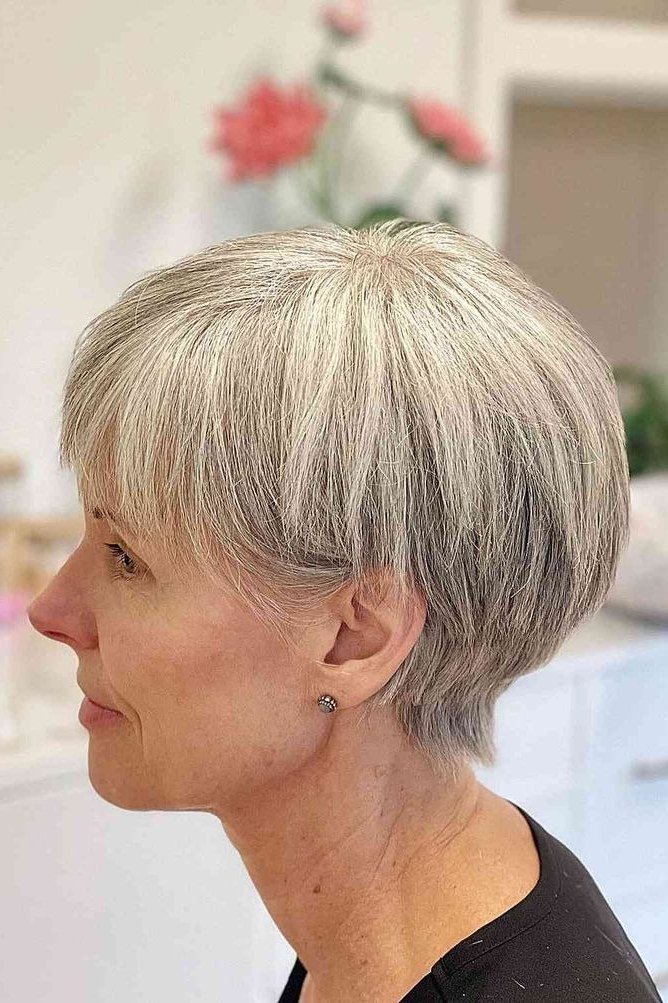 Silver Pixie in Profile - sassy hairstyle for older women