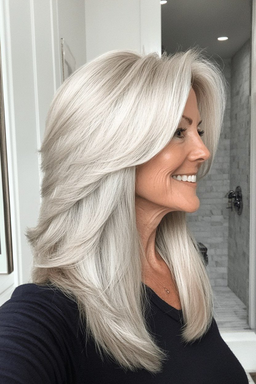 Short White Crop - hairstyle for women over 70