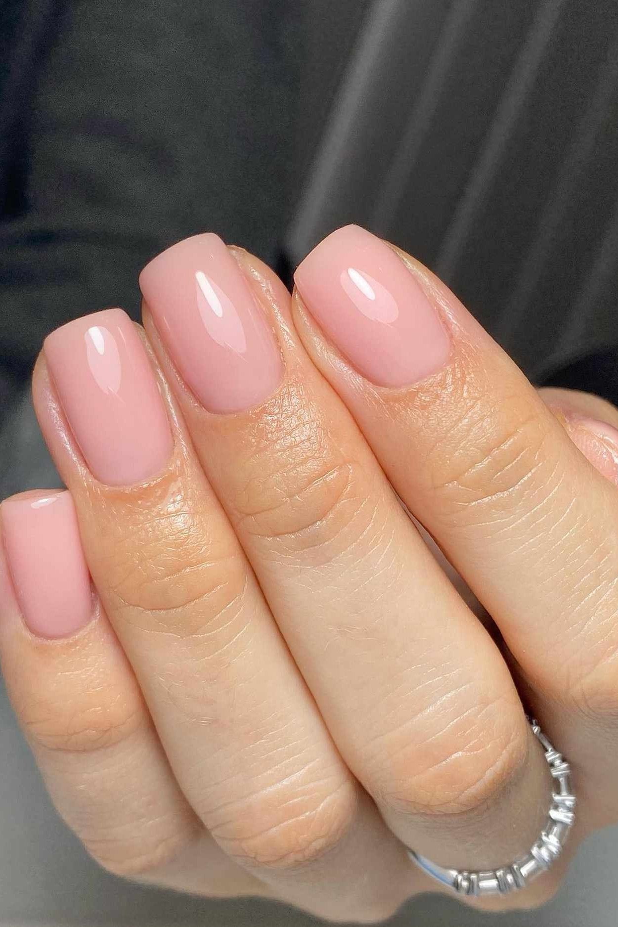 Pink Base French - short nail design for women over 60 that makes nails look longer