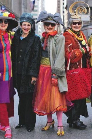 Elegant fall outfits for women over 70: colorful group style