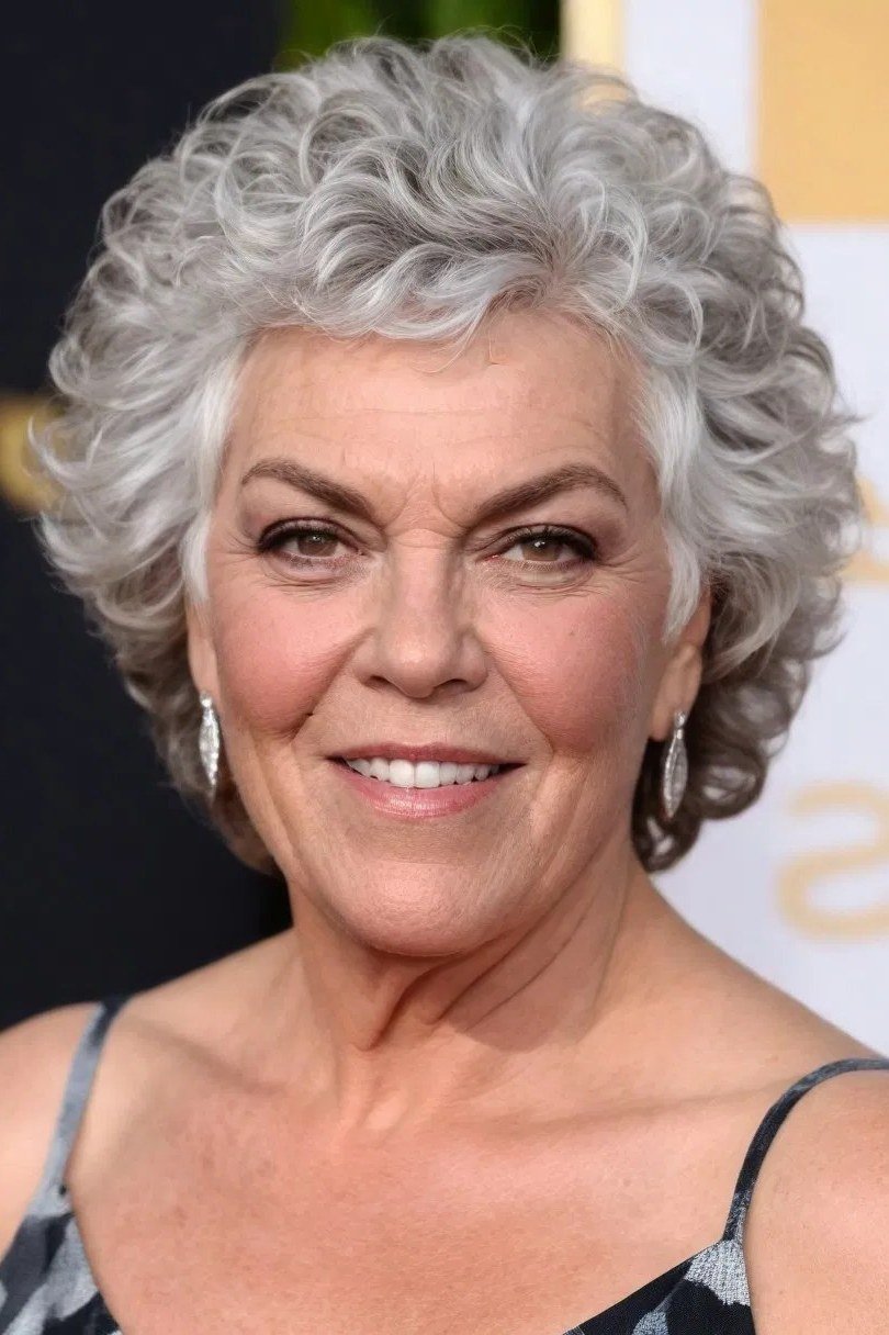 Silver Shaggy Pixie - hairstyle for women over 70